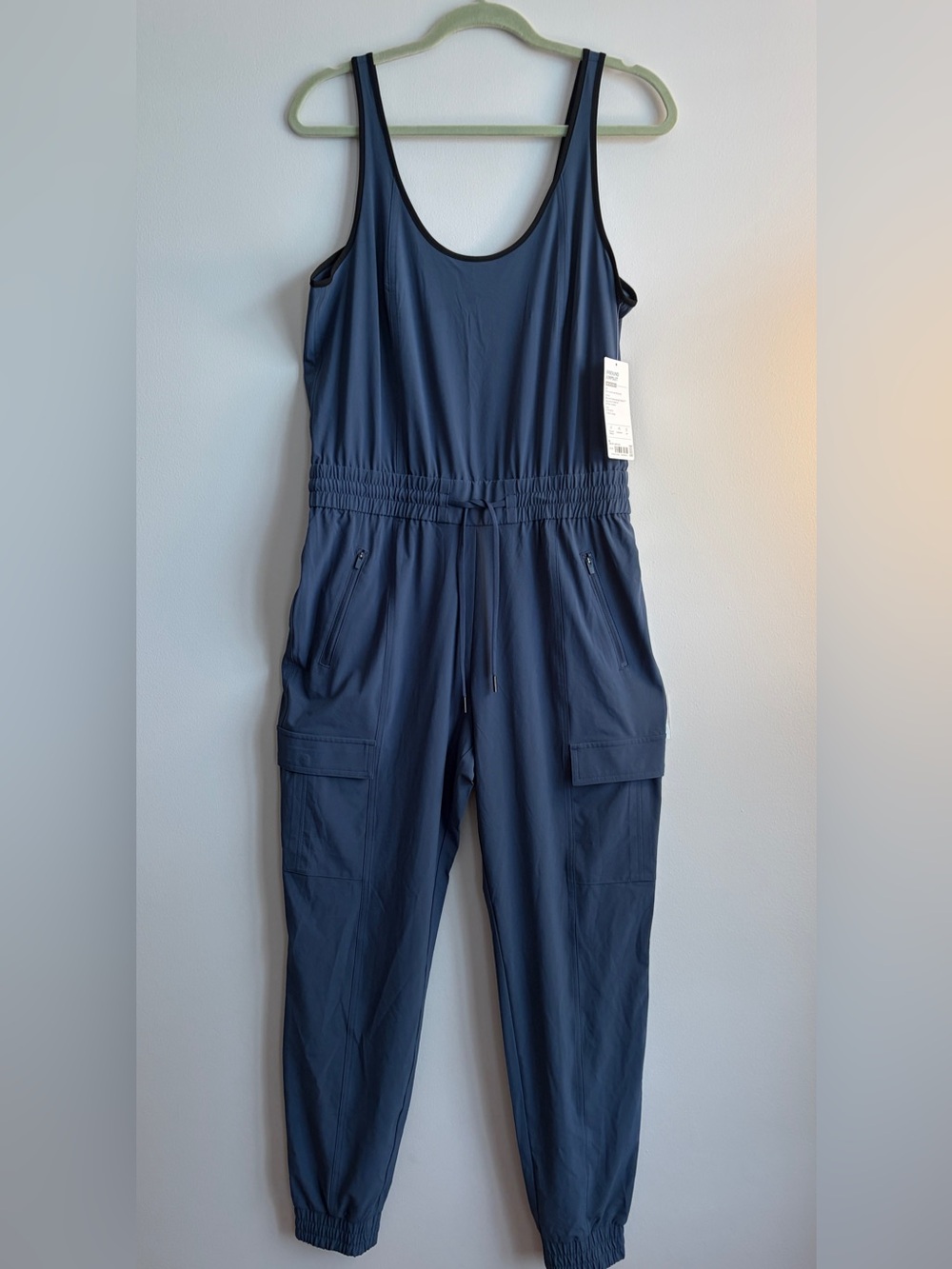 Athleta Navy Sleeveless Cargo Utility Jumpsuit size Small